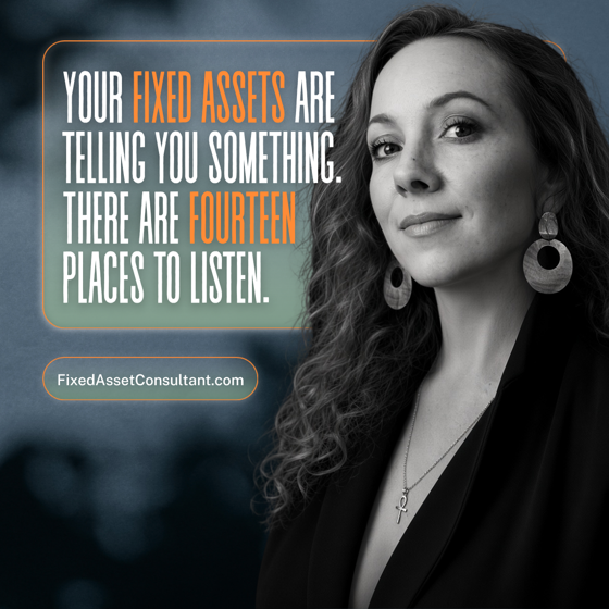 Title card for the article: your fixed assets are telling you something — there are fourteen places to listen.
