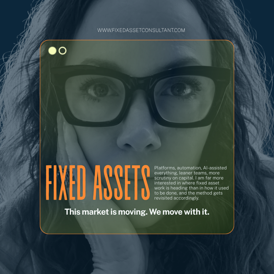 Title card for the article: Fixed Assets — this market is moving, we move with it.